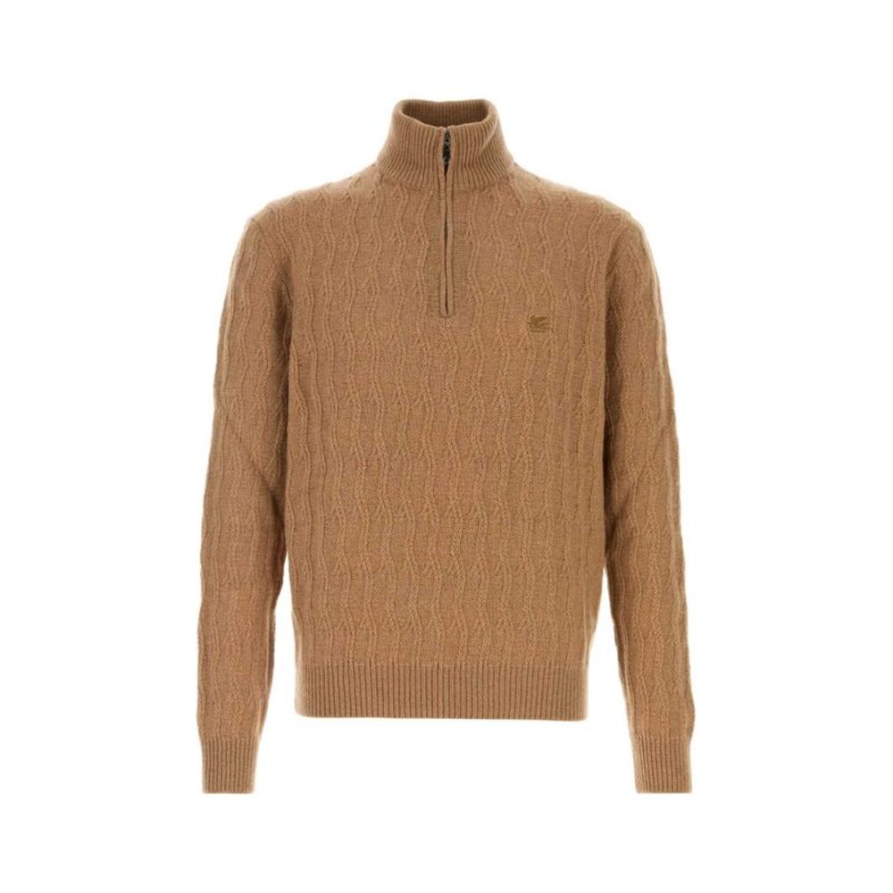 Etro Men Camel Cashmere Sweater